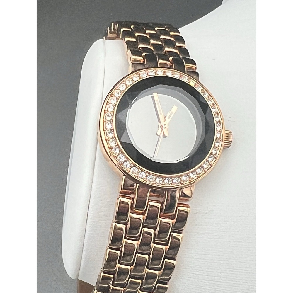 Kenneth Cole New York Rose Gold Crystal Bezel Watch KC4784 Size 6.25 Inch